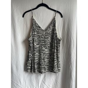 NWT H&M Zebra Tank Top - Size Large